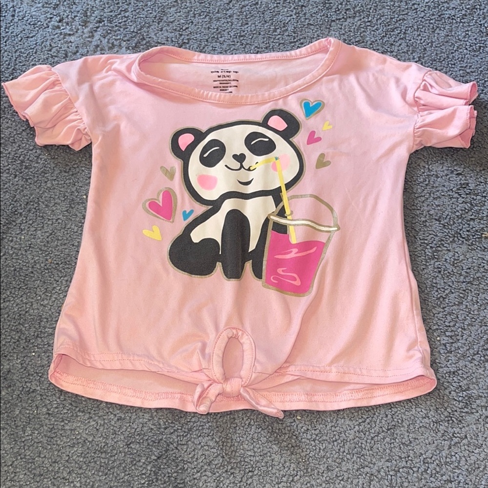 One Step Up Pink Panda Tee